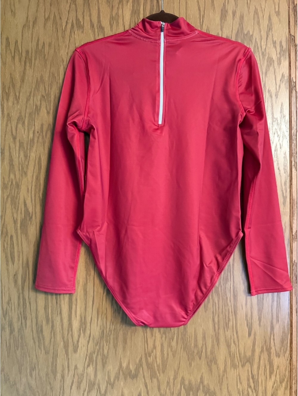 MILANO DI ROUGE Long Sleeve Mock Neck Bodysuit Red Size Large NWT - Picture 4 of 6